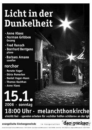 Plakat Licht in der Dunkelheit