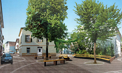 Rathausplatz von Norden