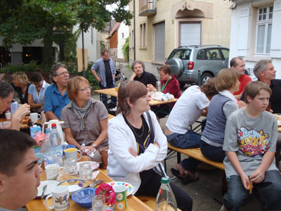 Blick auf die Besucher