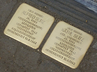 Stolpersteine in der Karlsruher Straße